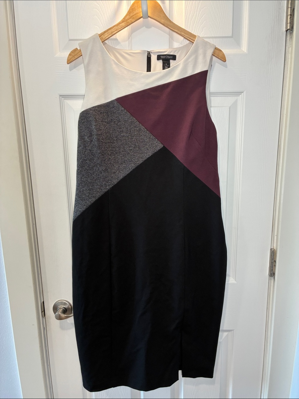Whitehouse Black Market Sleeveless Midi Dress in Cream, Burgundy, Gray, Black